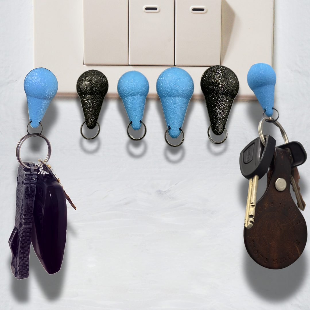 Magnetic Cute Keychain | Fridge or Wall hanging Key Holder Art | Custom Tool Tracker Tag Fob | No More Hooks, Cabinets, Pegboards, or Boxes